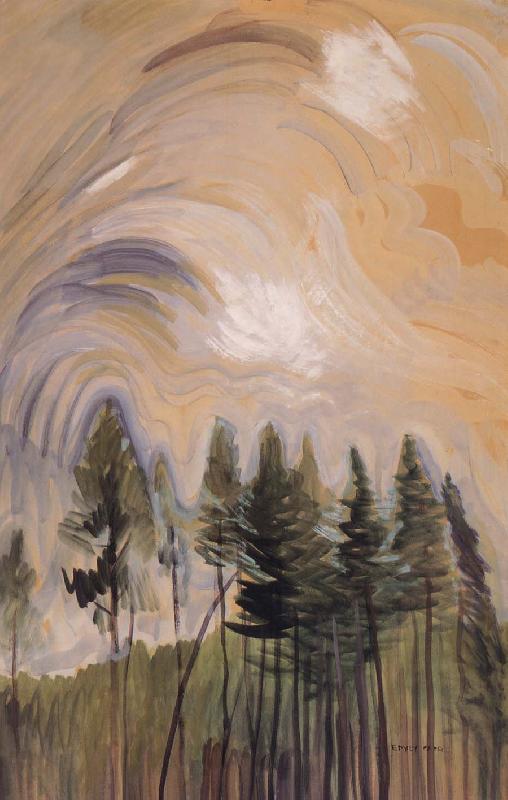 Emily Carr Young Pines and Sky oil painting image